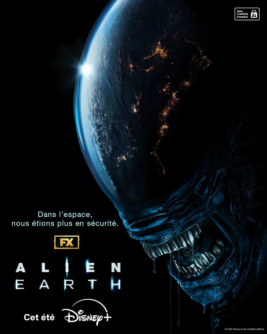 Poster officiel pour la série Disney+ Alien Earth 