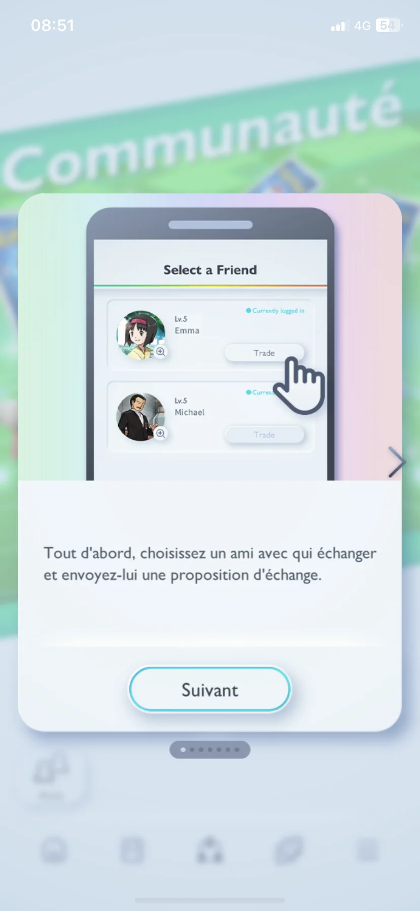 Tuto des échanges dans Pokémon Pocket.