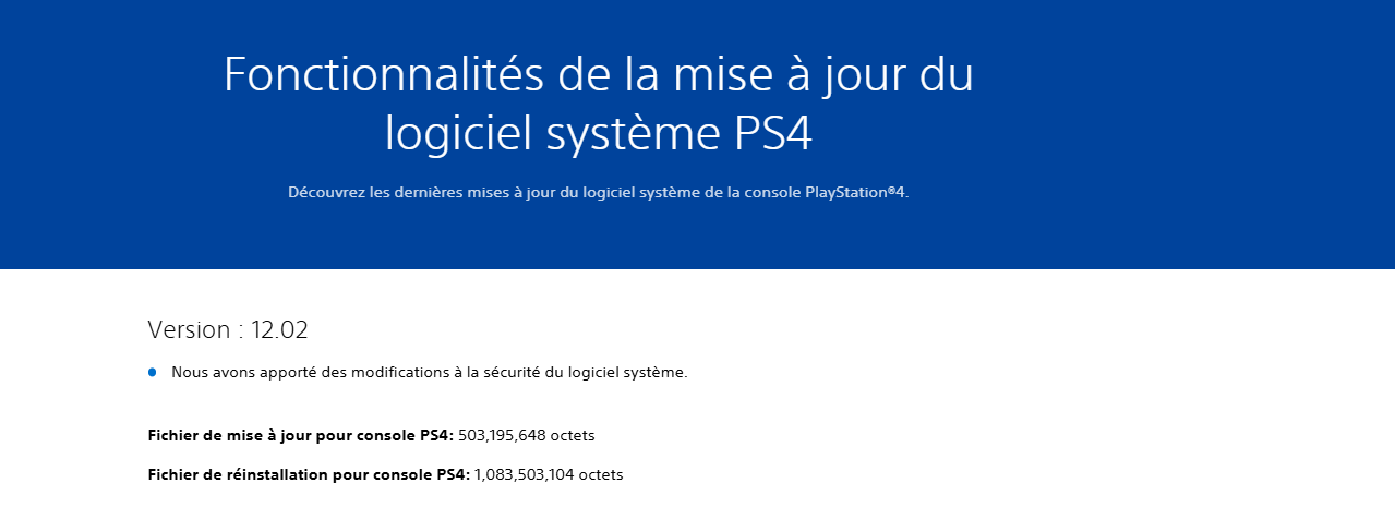 Illustration des nouvelles fonctionnalités de la mise à jour du logiciel système 12.02 PS4