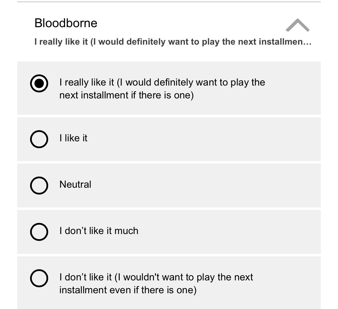 Capture d'écran d'un questionnaire envoyé aux joueurs du Test Réseau d'Elden Nightreign pour savoir s'ils voudraient un Bloodborne 2