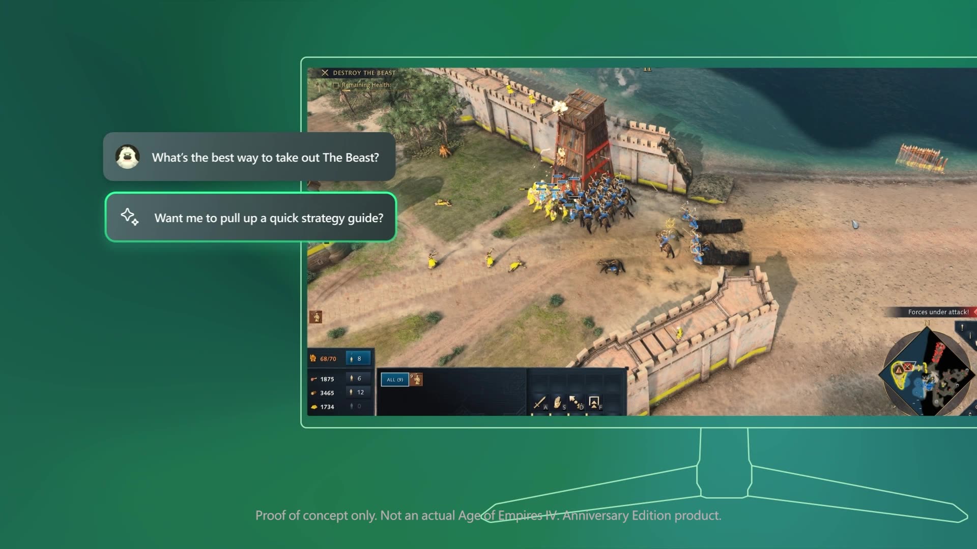 Xbox : Exemple d'utilisation de l'ia Copilot sur un jeu Age of Empires.