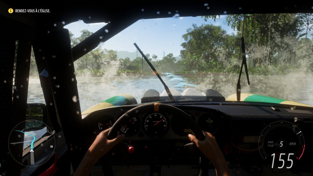 Forza Horizon 5 - vue intérieure dans l'eau