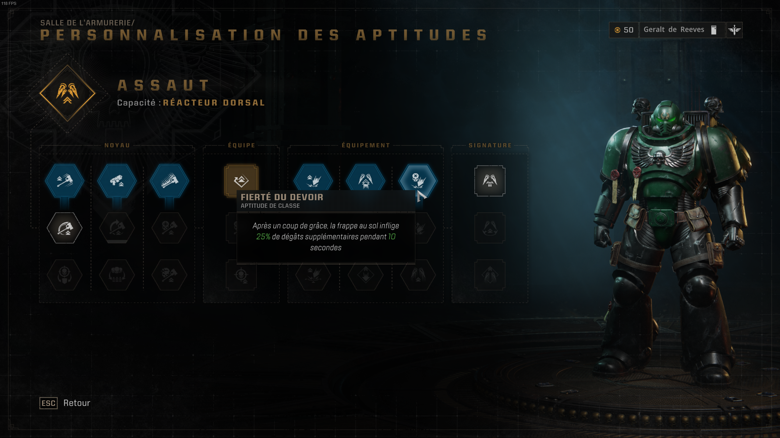 Space Marine 2 Arbre Talent Classe