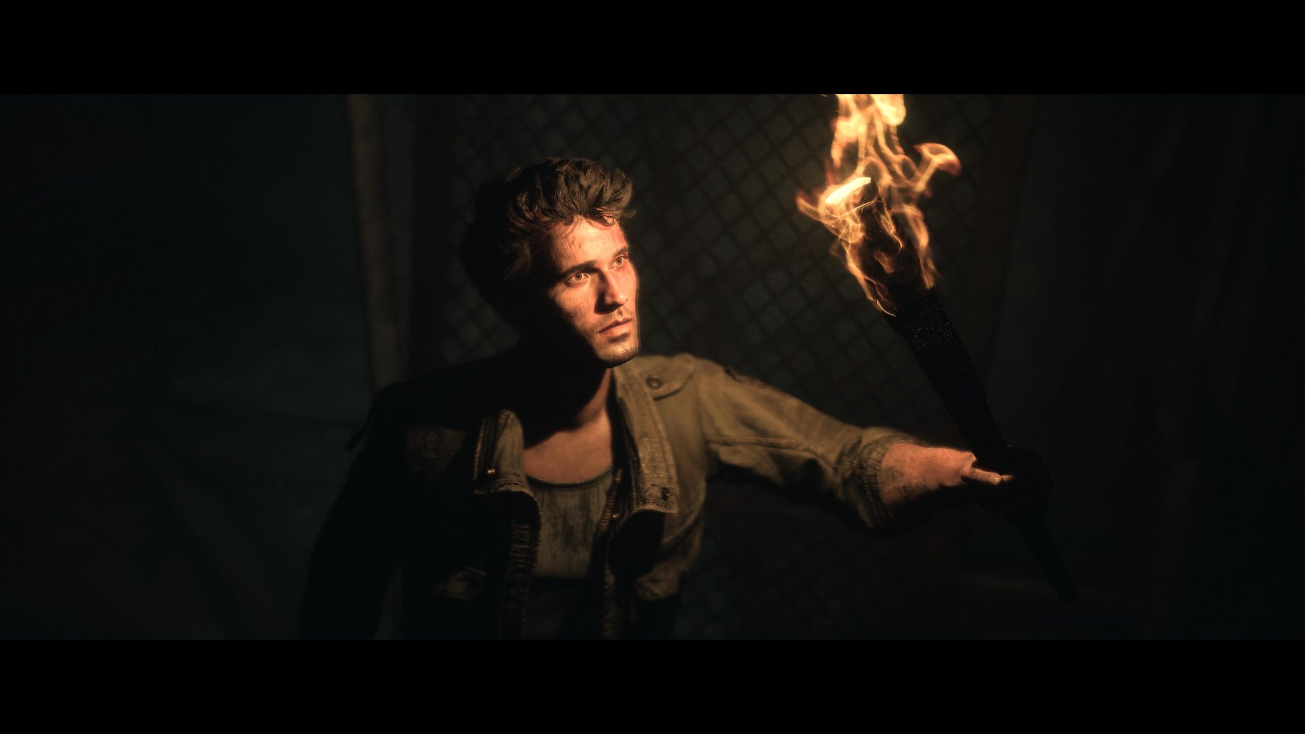 Image de Mike avec un flambeau dans Until Dawn 