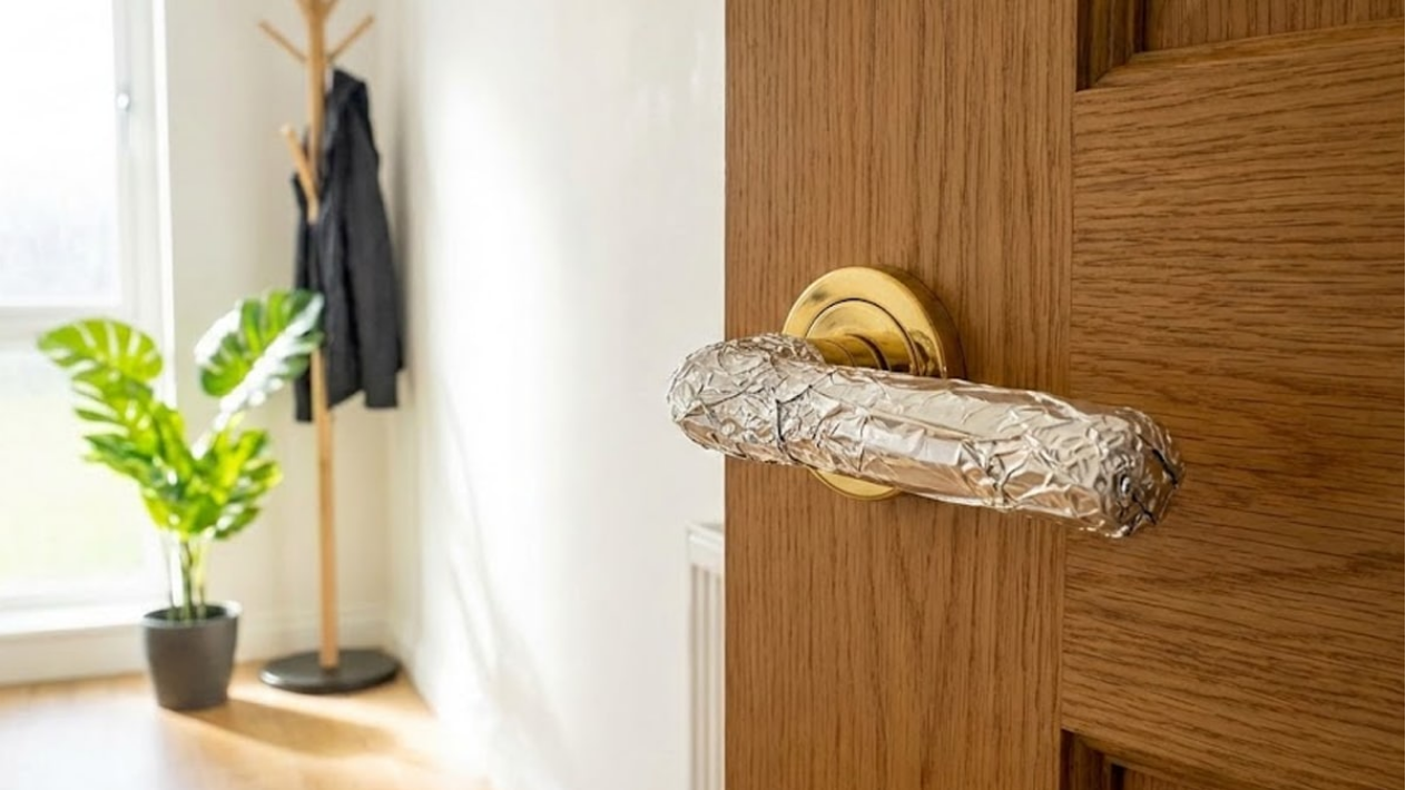 Pourquoi les gens mettent du papier aluminium sur les poignées de porte ? Voici l'astuce virale sur les réseaux sociaux