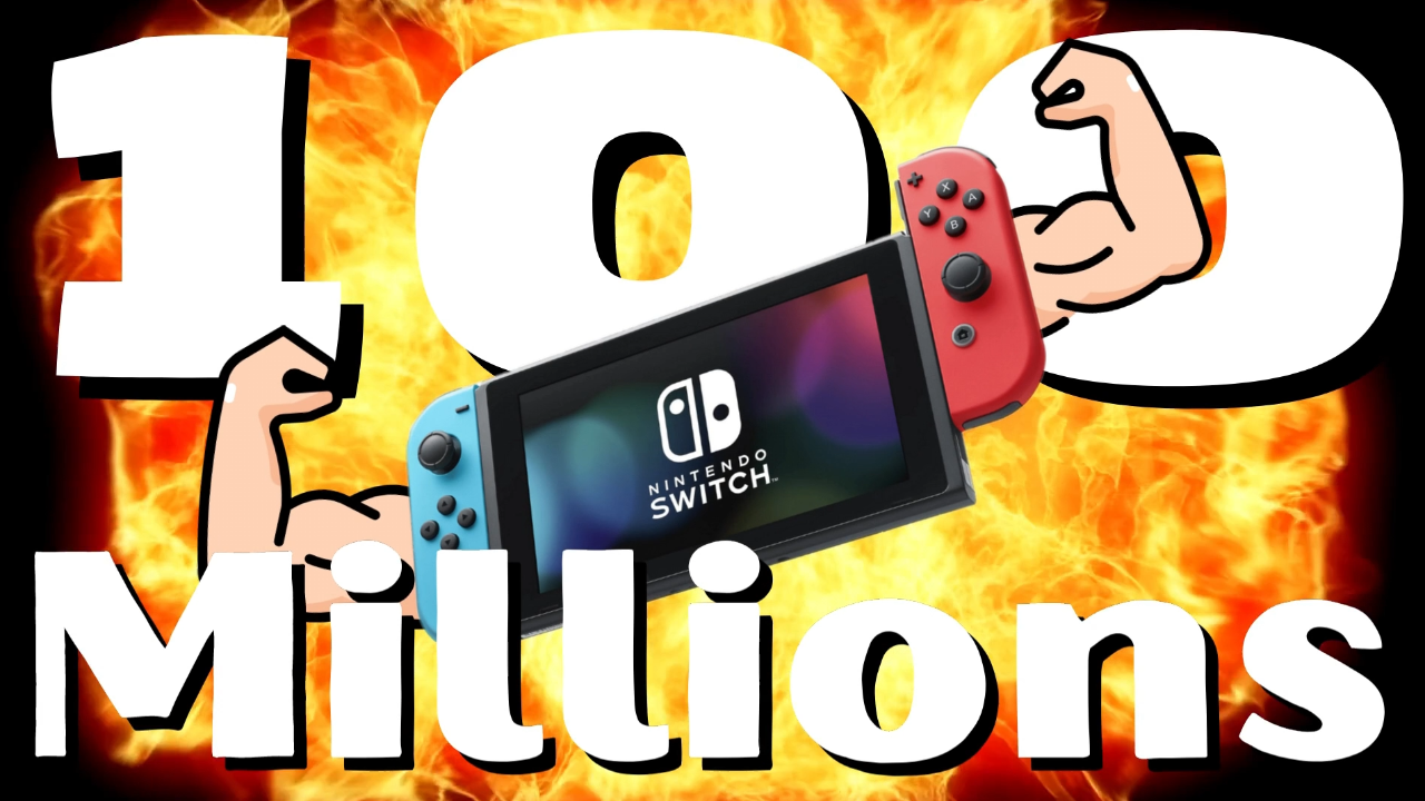 100 millions ! L'évolution des ventes de la Nintendo Switch depuis son lancement.
