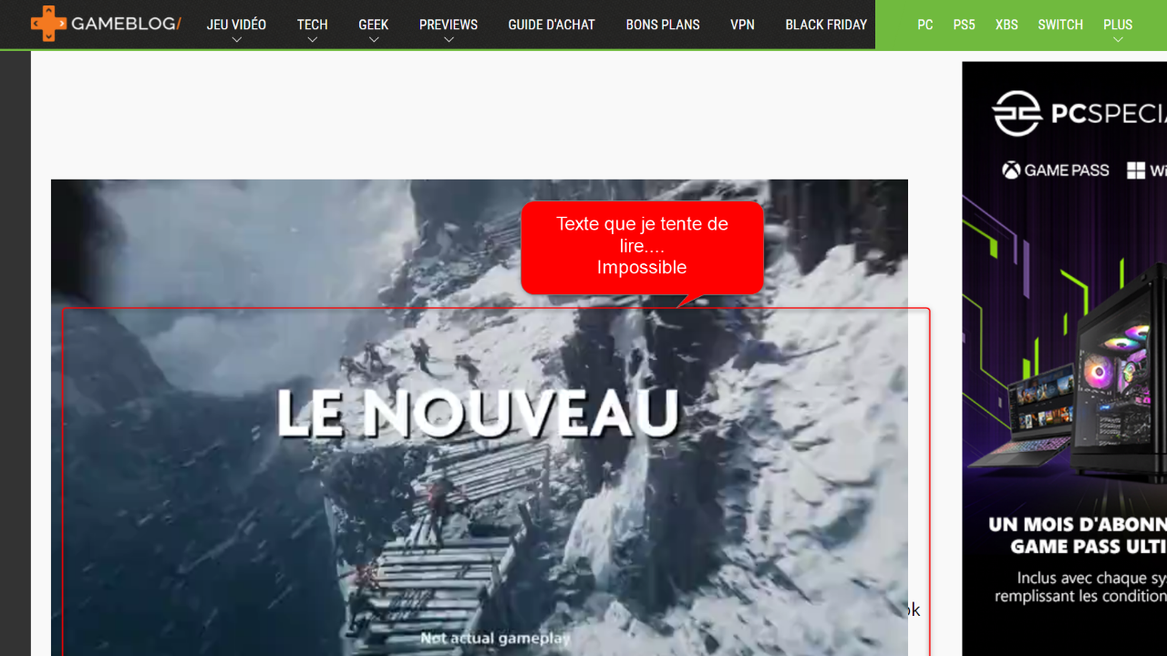 Gameblog, ce site devenu impraticable
