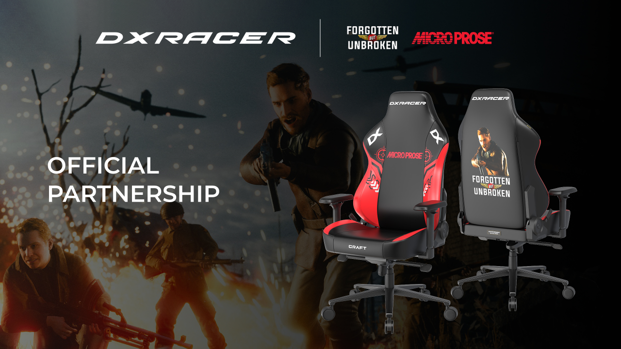 La marque de chaises gaming DXRacer s'associe à MicroProse et Centurion Developments à la gamescom 2025